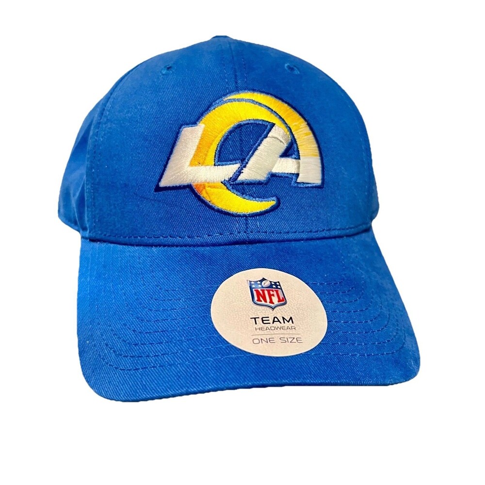 Los Angeles RAMS NFL Team Apparel Men's Blue Baseball Cap Adjustable Backing NEW